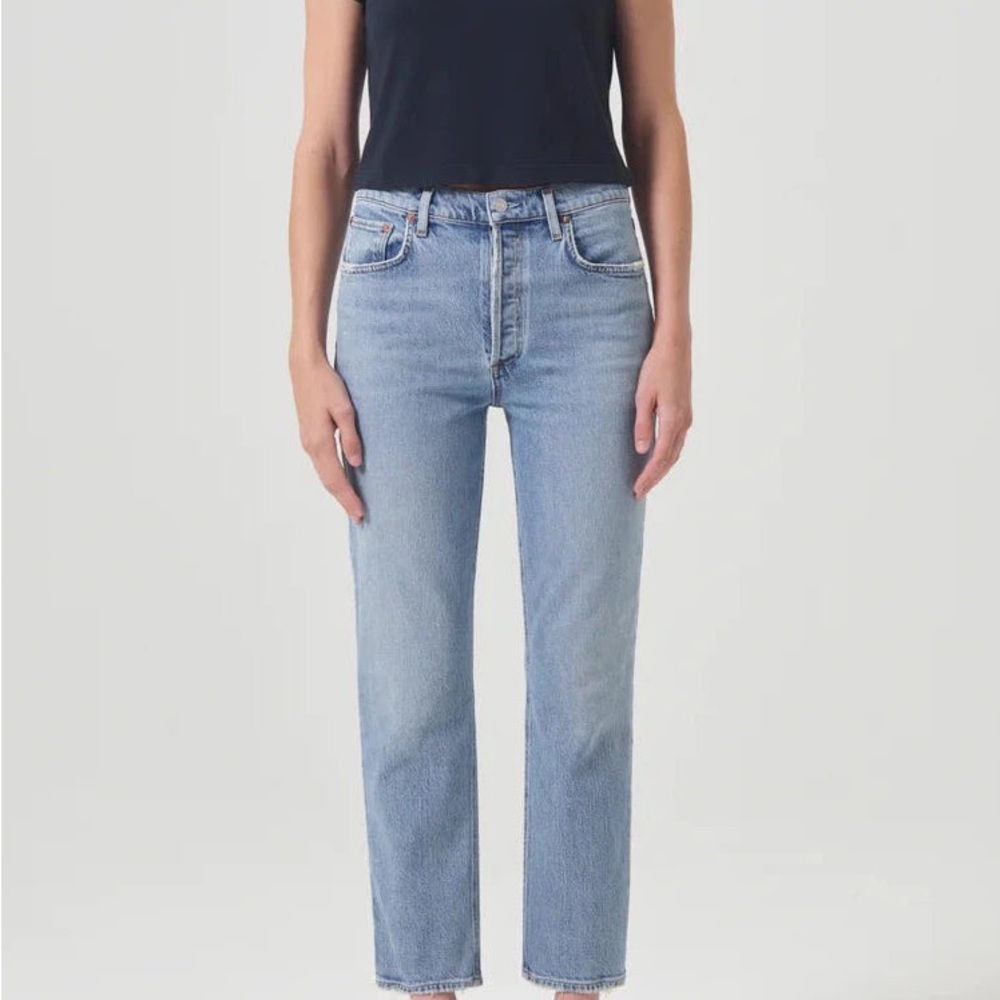 Agolde Riley High Rise Straight Crop Jean